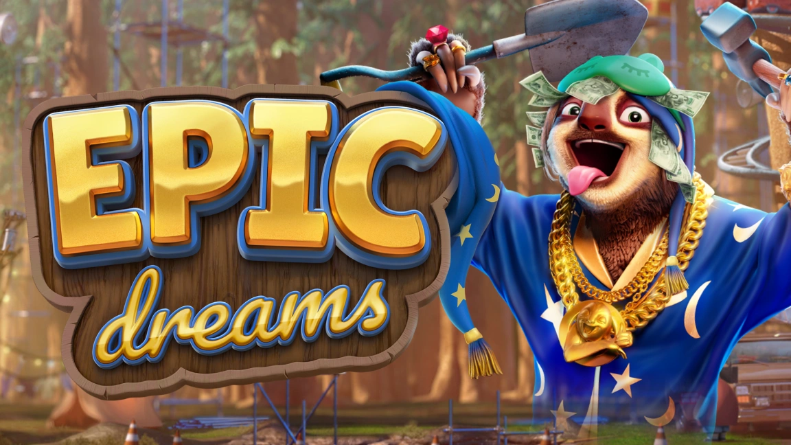The promotional header for Epic Dreams, an online slot game on Betty.ca.