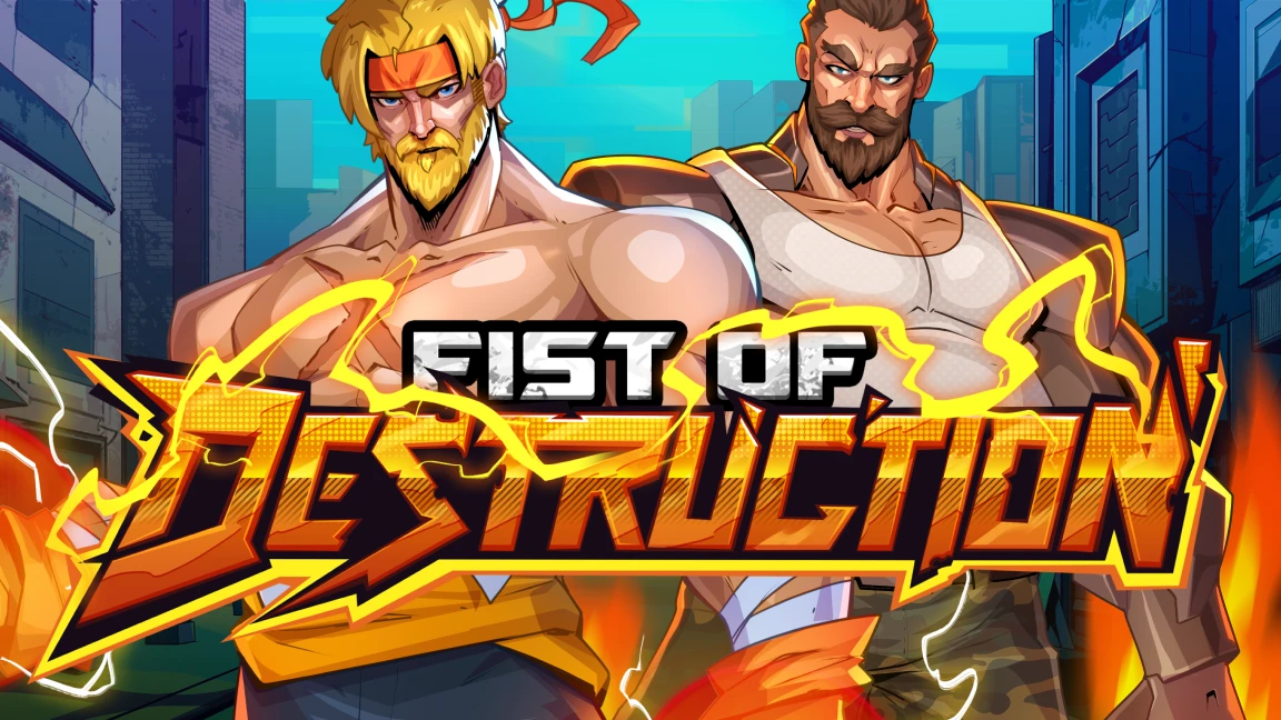 The promotional header for Fist of Destruction, an online slot game on Betty.ca.