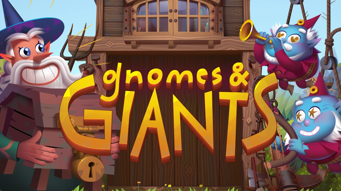 The promotional header for Gnomes & Giants, an online slot game on Betty.ca.