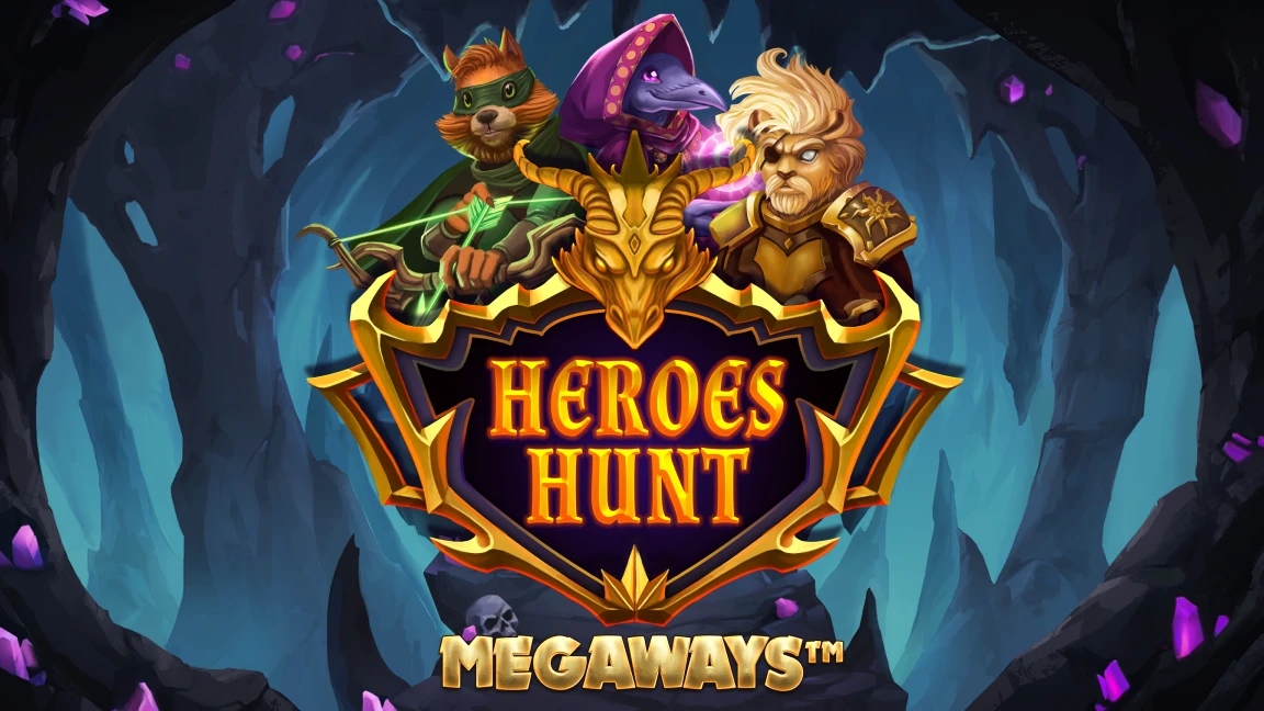 The promotional header for Heroes' Hunt, an online slot game on Betty.ca.