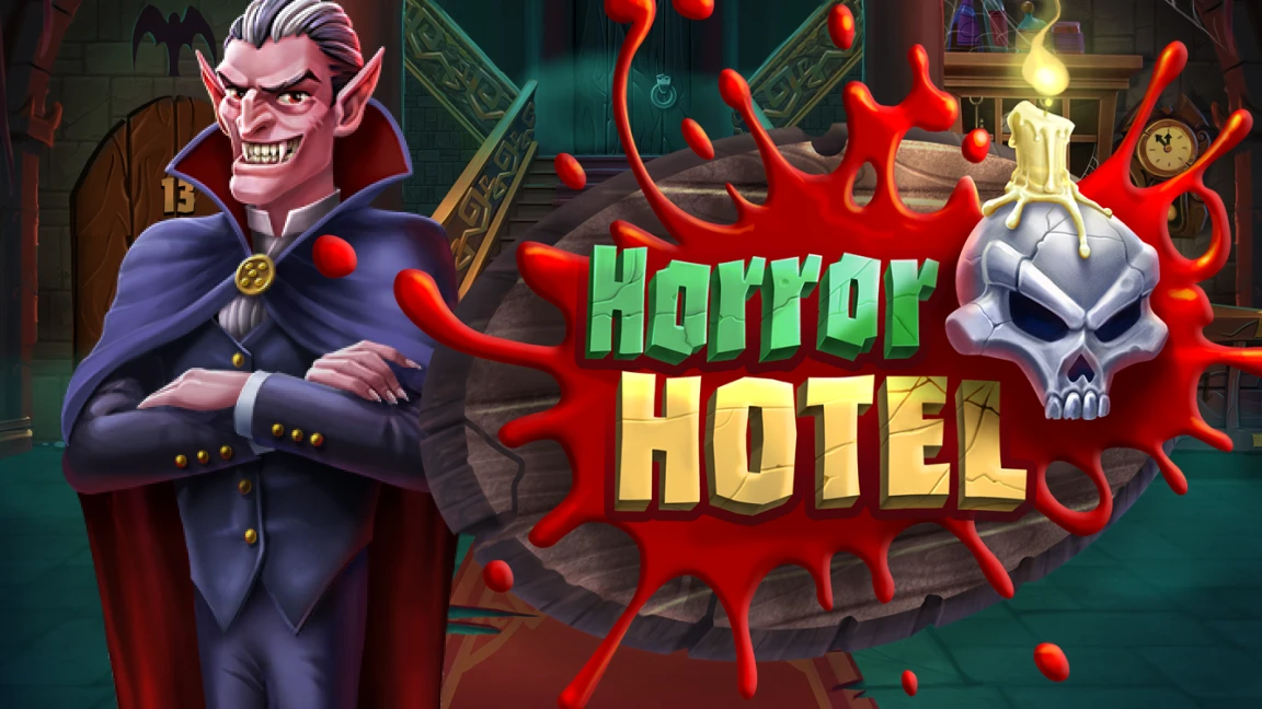 The promotional header for Horror Hotel, an online slot game on Betty.ca.