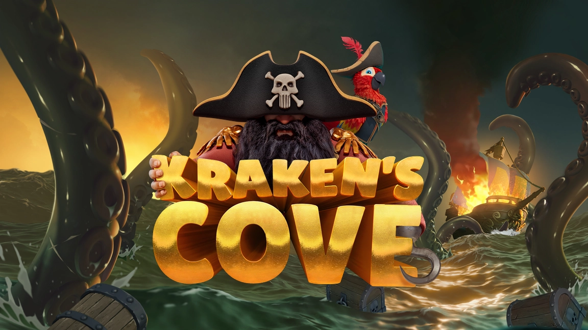 The promotional header for Kraken’s Cove, an online slot game on Betty.ca.