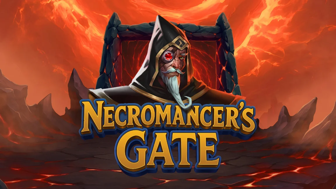 The promotional header for Necromancer’s Gate, an online slot game on Betty.ca.