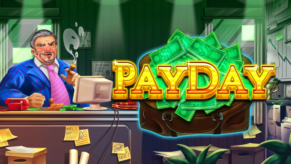 The promotional header for Payday Megaways, an online slot game on Betty.ca.