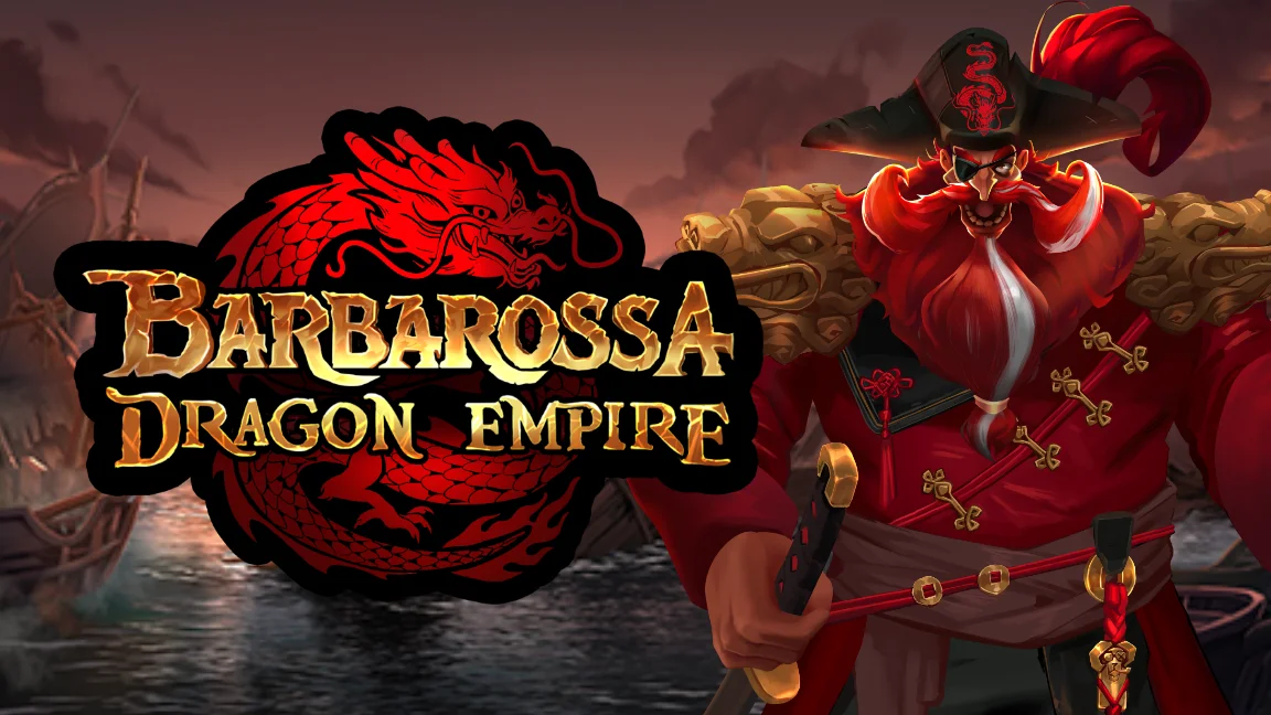 The promotional header for Barbarossa Dragon Empire, an online slot game on Betty.ca.