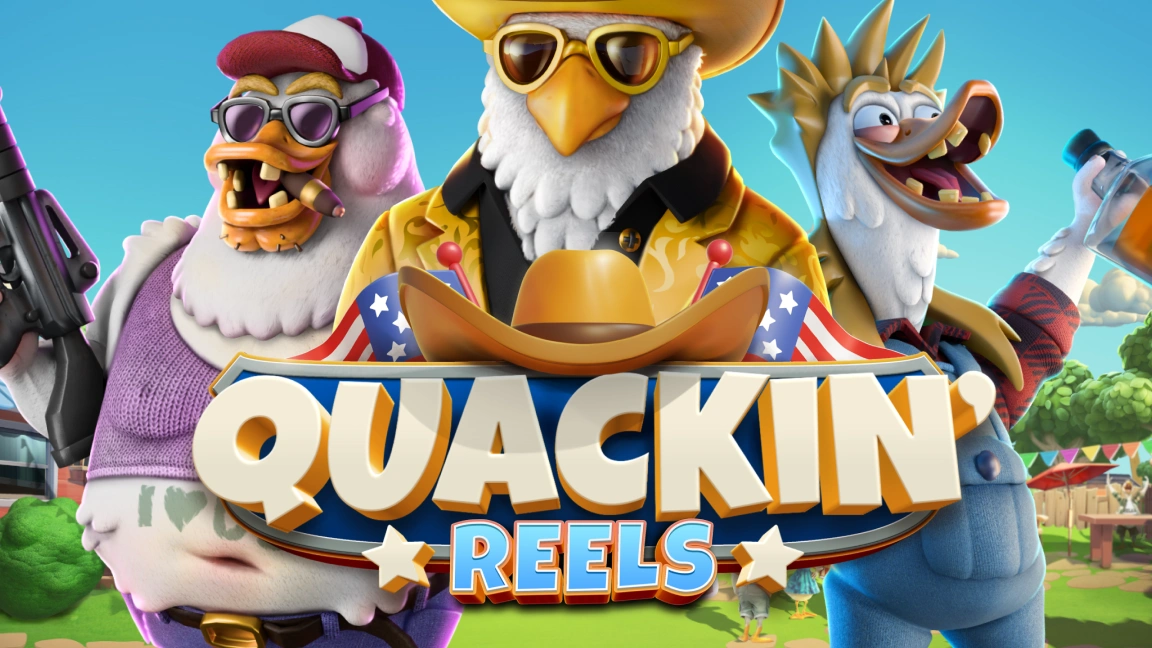 The promotional header for Quackin’ Reels, an online slot game on Betty.ca.
