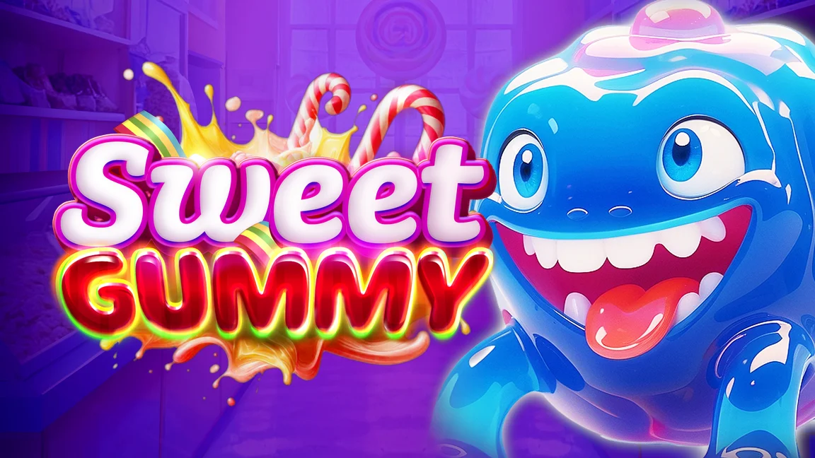 The promotional header for Sweet Gummy, an online slot game on Betty.ca.