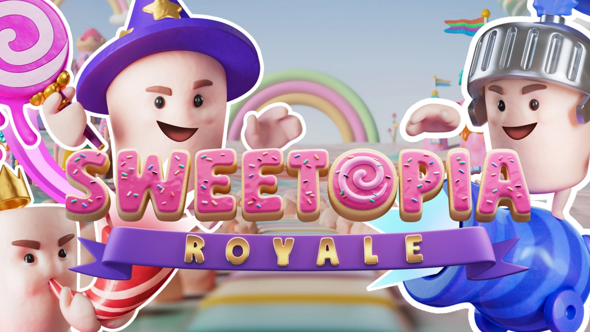 The promotional header for Sweetopia Royale, an online slot game on Betty.ca.