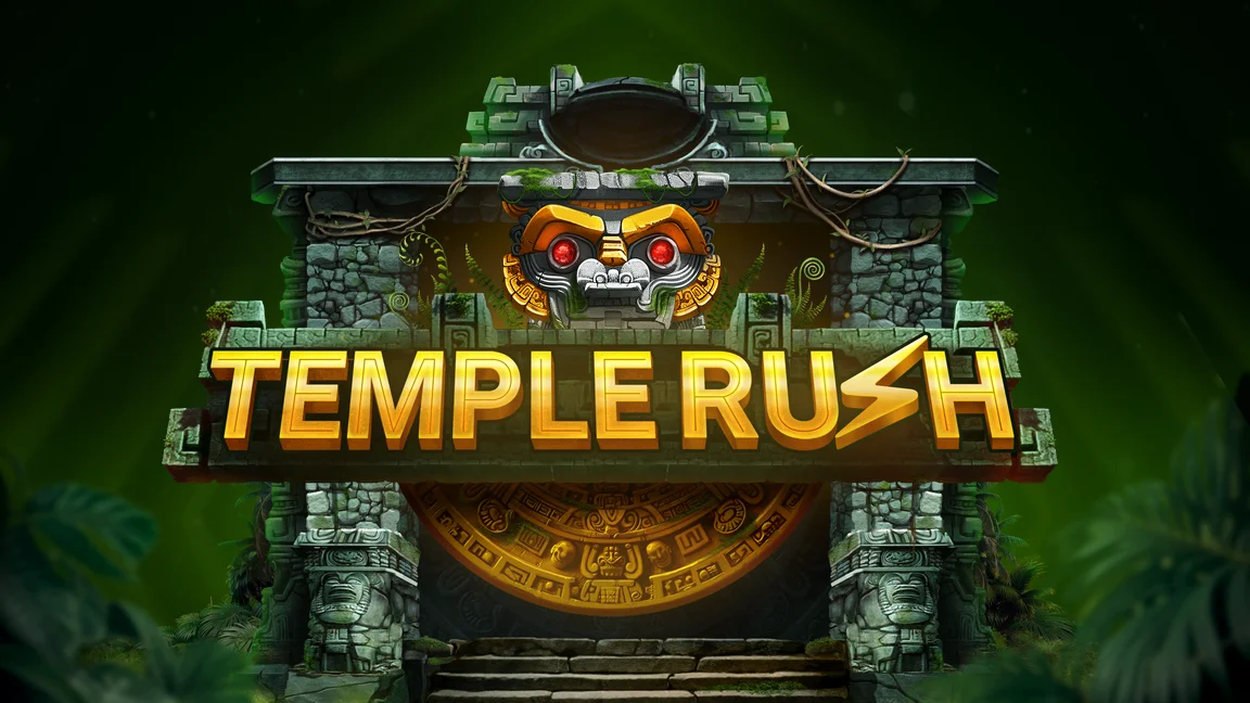 The promotional header for Temple Rush, an online slot game on Betty.ca.