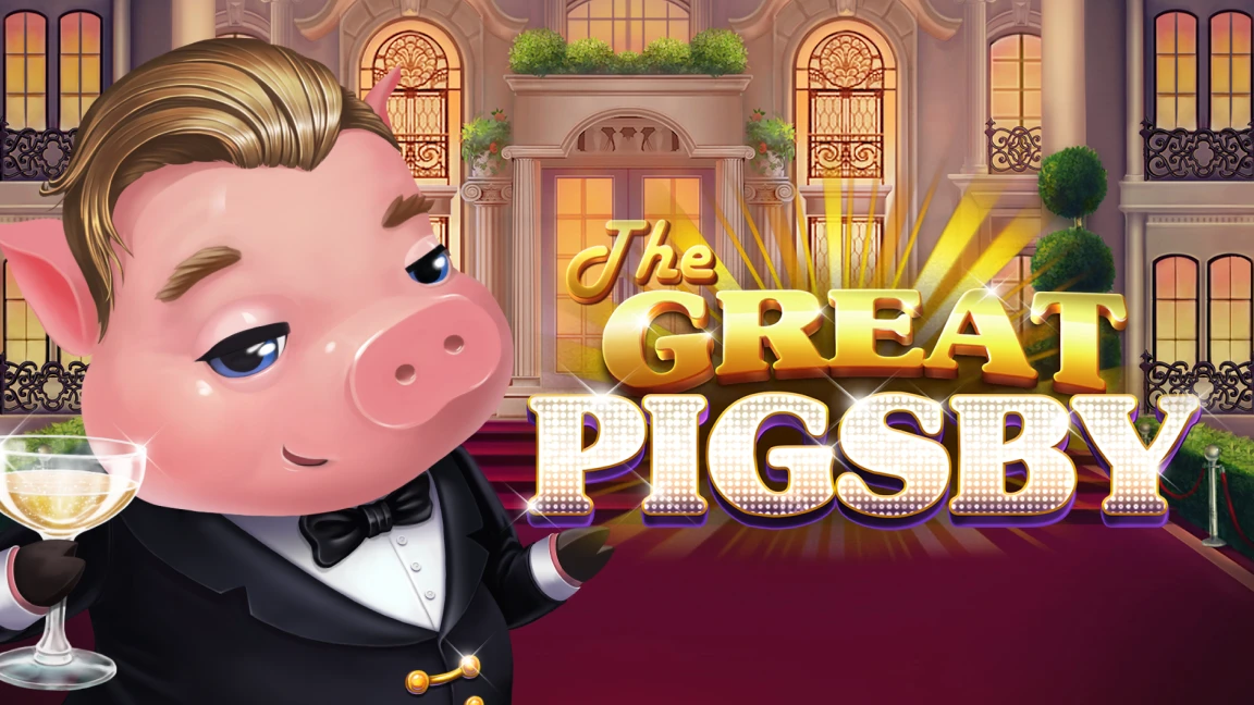 The promotional header for The Great Pigsby, an online slot game on Betty.ca.
