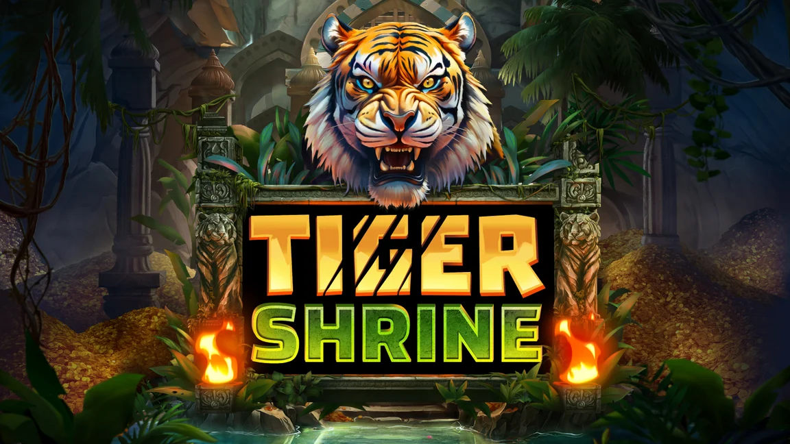 The promotional header for Tiger Shrine, an online slot game on Betty.ca.