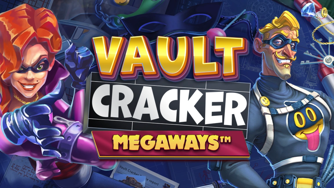 The promotional header for Vault Cracker Megaways, an online slot game on Betty.ca.