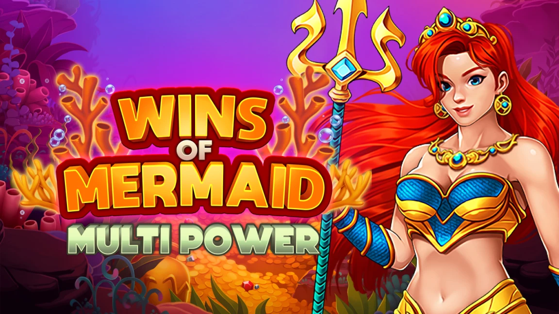 The promotional header for Wins of Mermaid Multipower, an online slot game on Betty.ca.