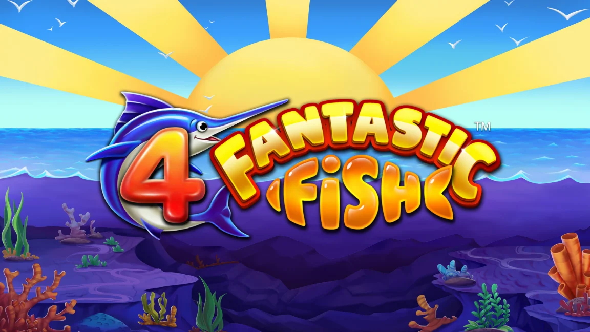The promotional header for 4 Fantastic Fish, an online slot game on Betty.ca.