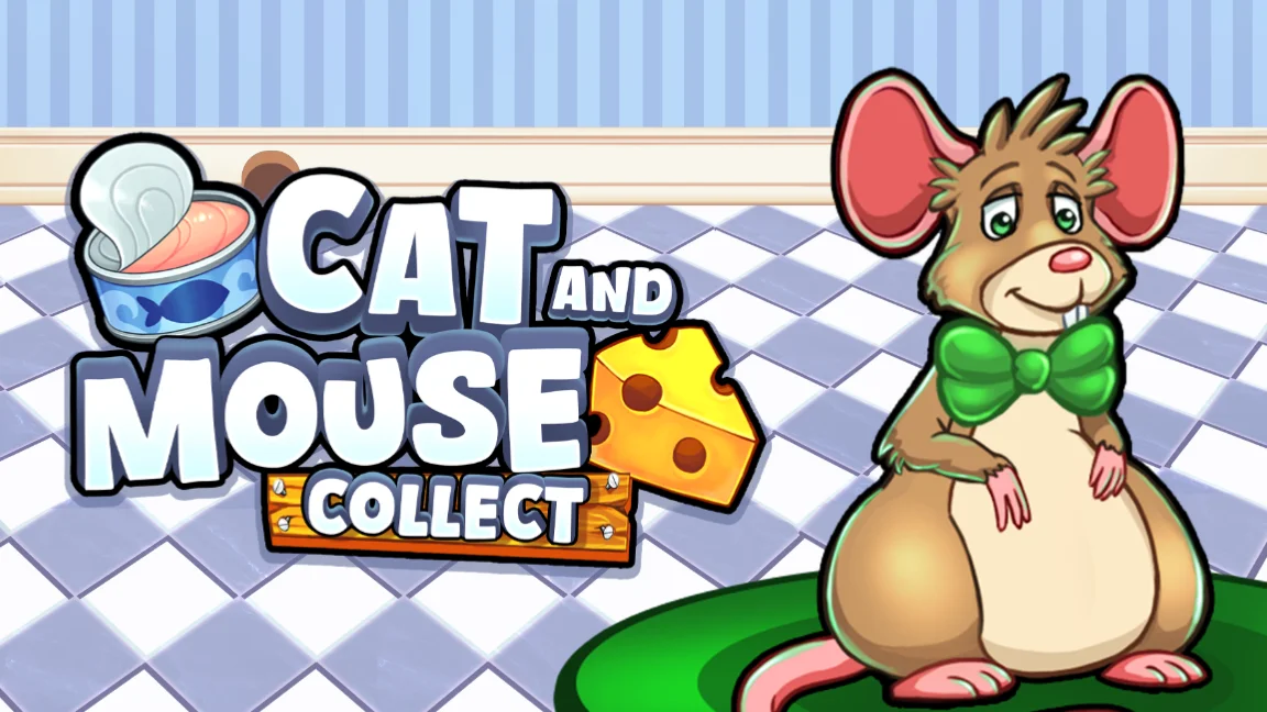 The promotional header for Cat & Mouse: Collect, an online slot game on Betty.ca.