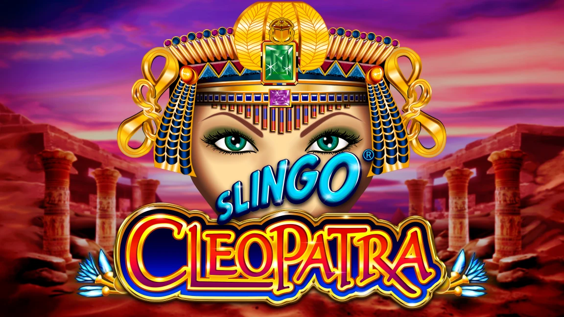 The promotional header for Slingo Cleopatra, an online slot game on Betty.ca.