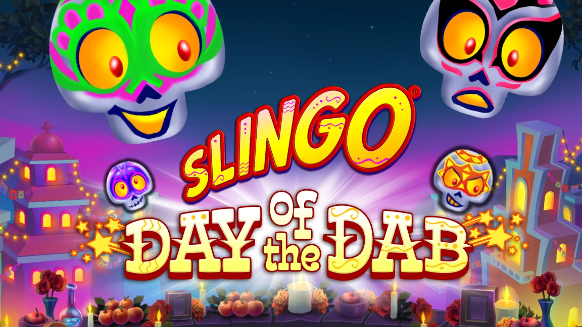 The promotional header for Slingo Day of the Dab, an online slot game on Betty.ca.