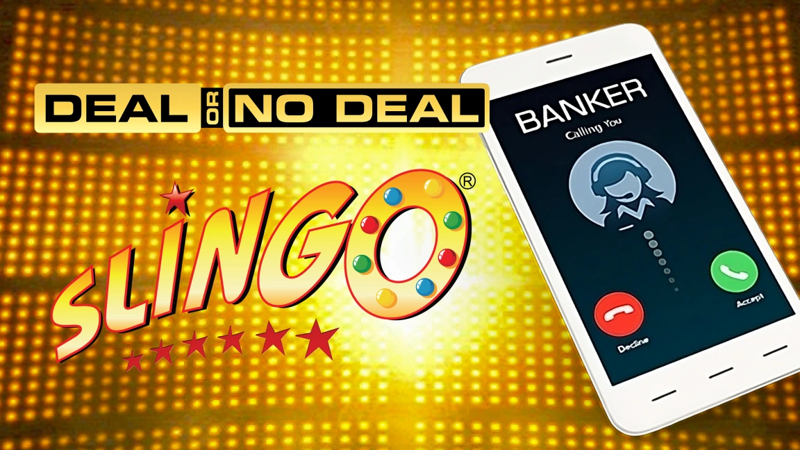 The promotional header for Deal or No Deal Slingo, an online slot game on Betty.ca.