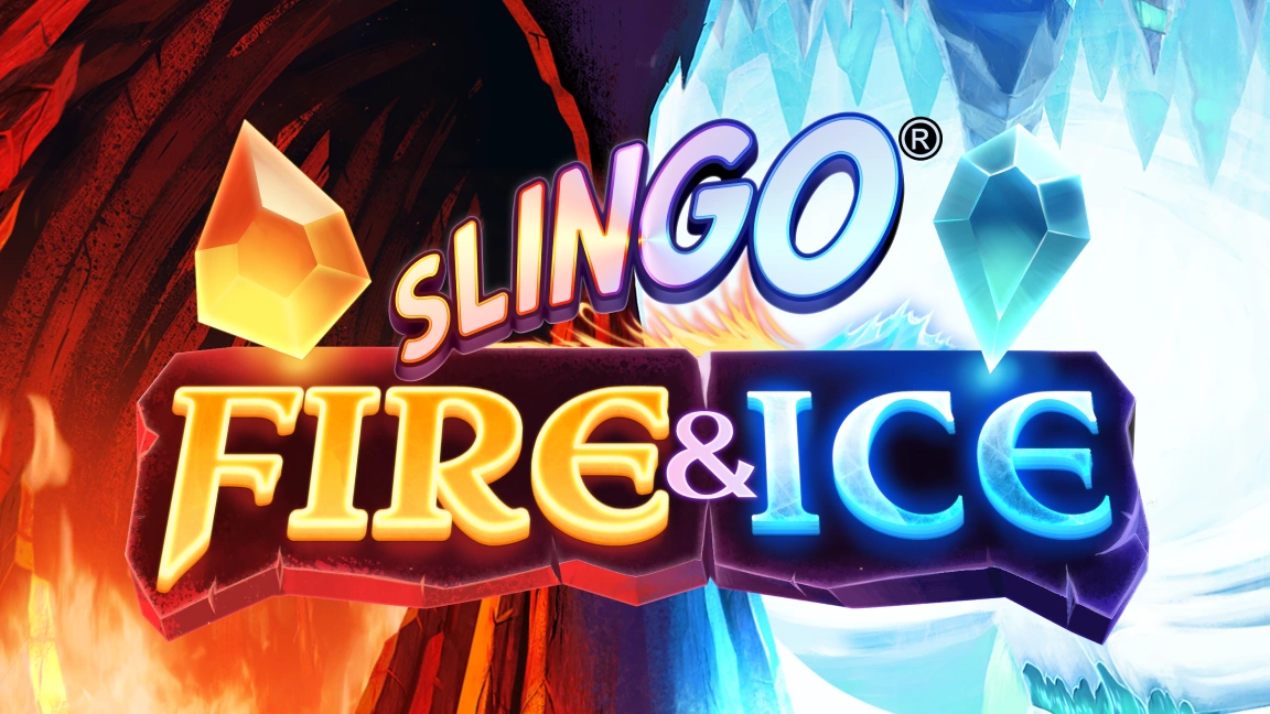 The promotional header for Slingo Fire & Ice, an online slot game on Betty.ca.