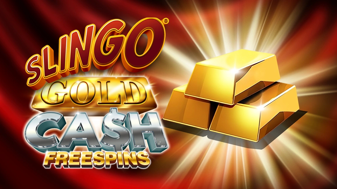 The promotional header for Slingo Gold Cash, an online slot game on Betty.ca.