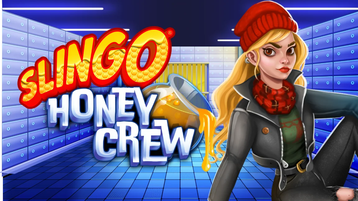 The promotional header for Slingo Honey Crew, an online slot game on Betty.ca.