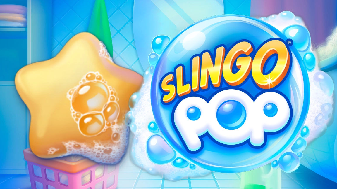 The promotional header for Slingo Pop, an online slot game on Betty.ca.