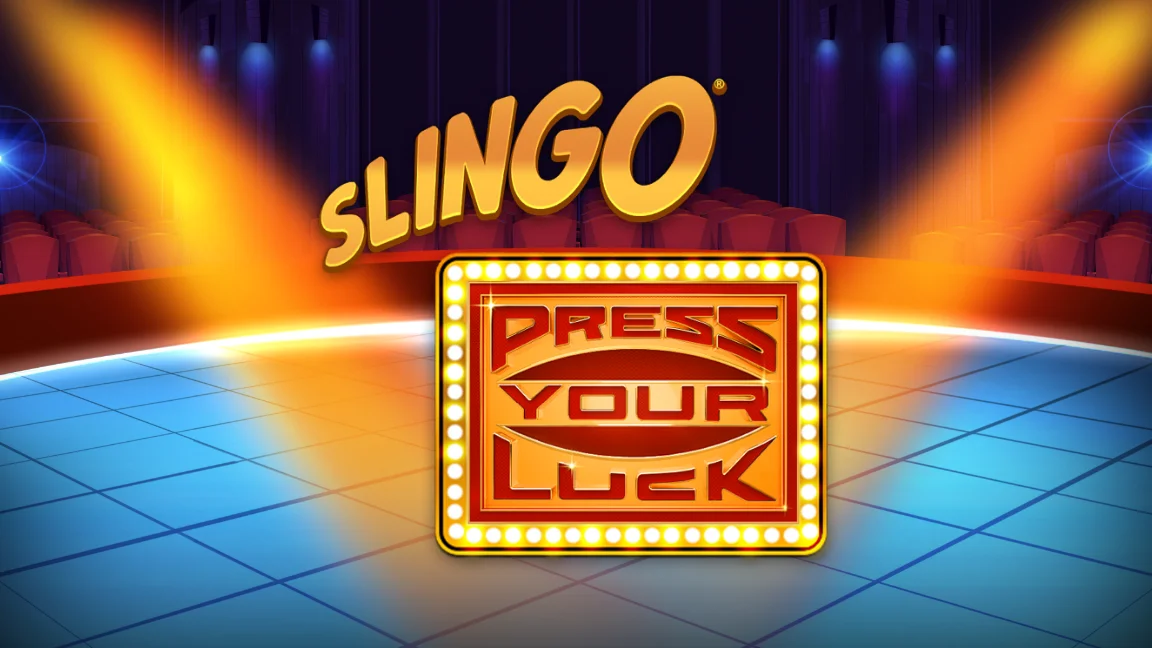 The promotional header for Slingo Press Your Luck, an online slot game on Betty.ca.