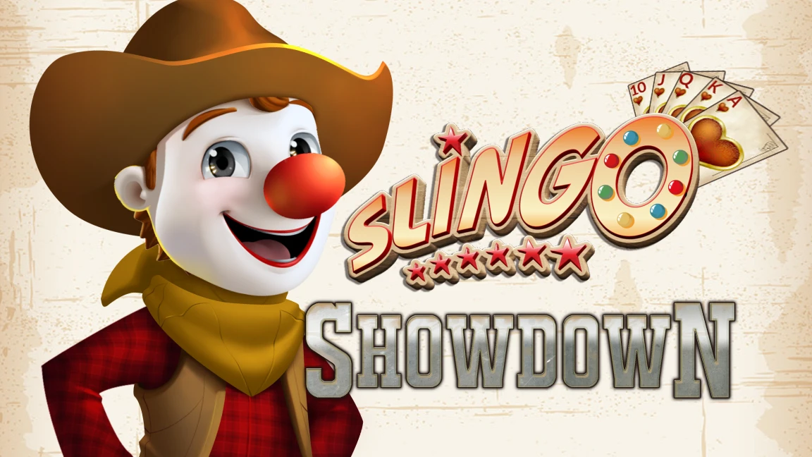 The promotional header for Slingo Showdown, an online slot game on Betty.ca.