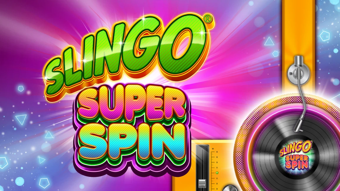 The promotional header for Slingo Super Spin, an online slot game on Betty.ca.