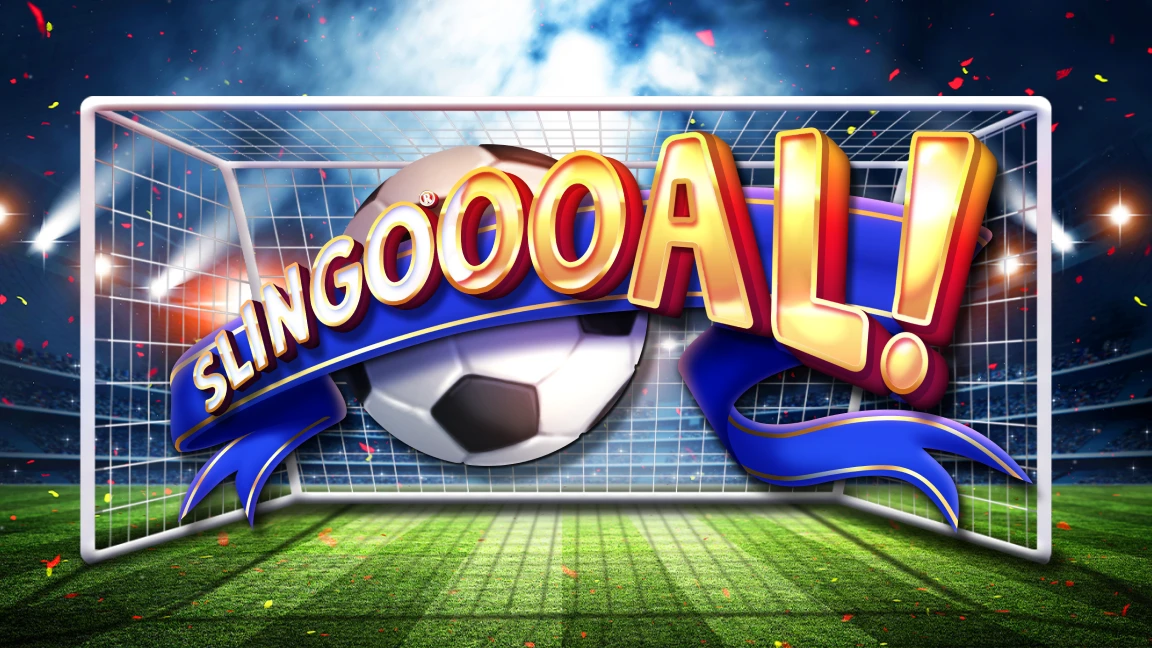 The promotional header for Slingoooal, an online slot game on Betty.ca.