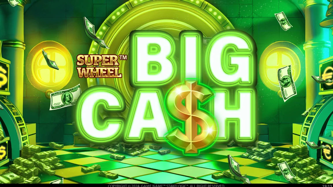 The promotional header for Big Cash Super Wheel, an online slot game on Betty.ca.