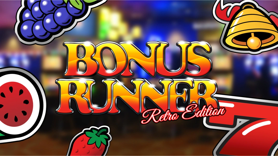The promotional header for Bonus Runner Retro Edition, an online slot game on Betty.ca.