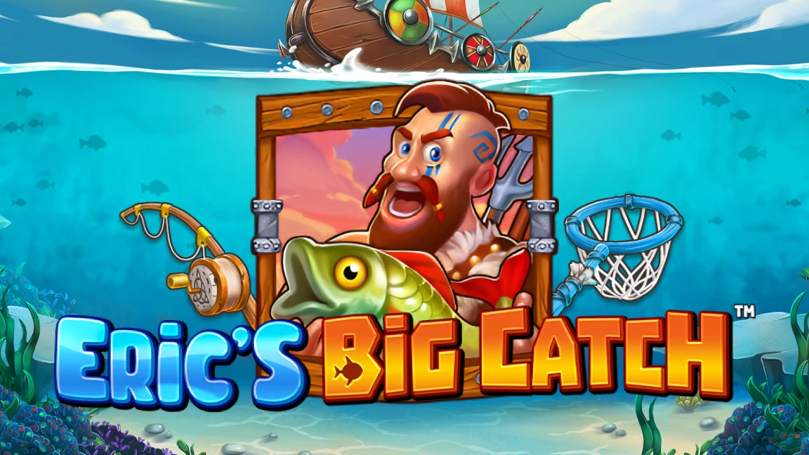 The promotional header for Eric’s Big Catch, an online slot game on Betty.ca.