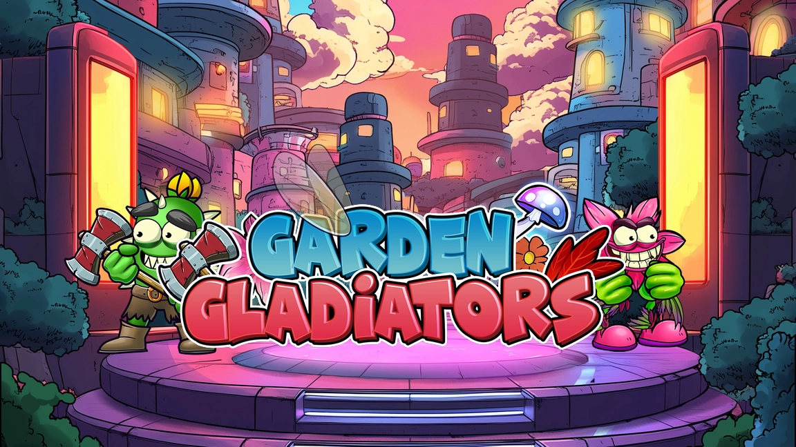 The promotional header for Garden Gladiators, an online slot game on Betty.ca.