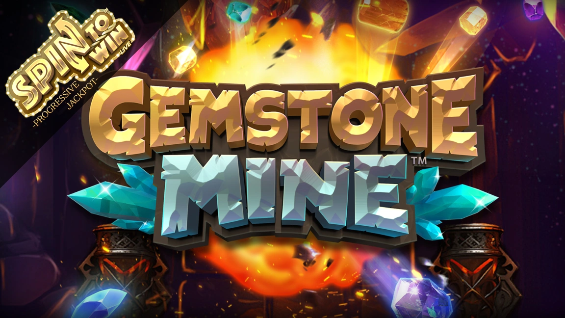 The promotional header for Gemstone Mine, an online slot game on Betty.ca.