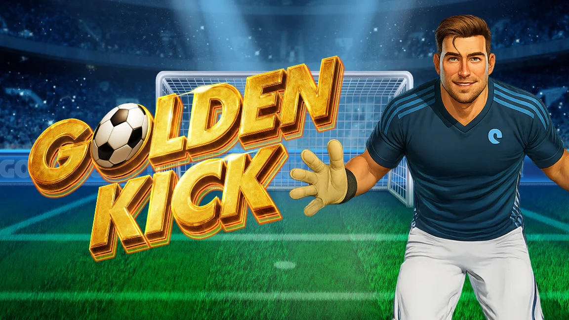 The promotional header for Golden Kick, an online slot game on Betty.ca.