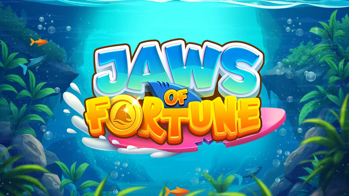 The promotional header for Jaws Of Fortune, an online slot game on Betty.ca.