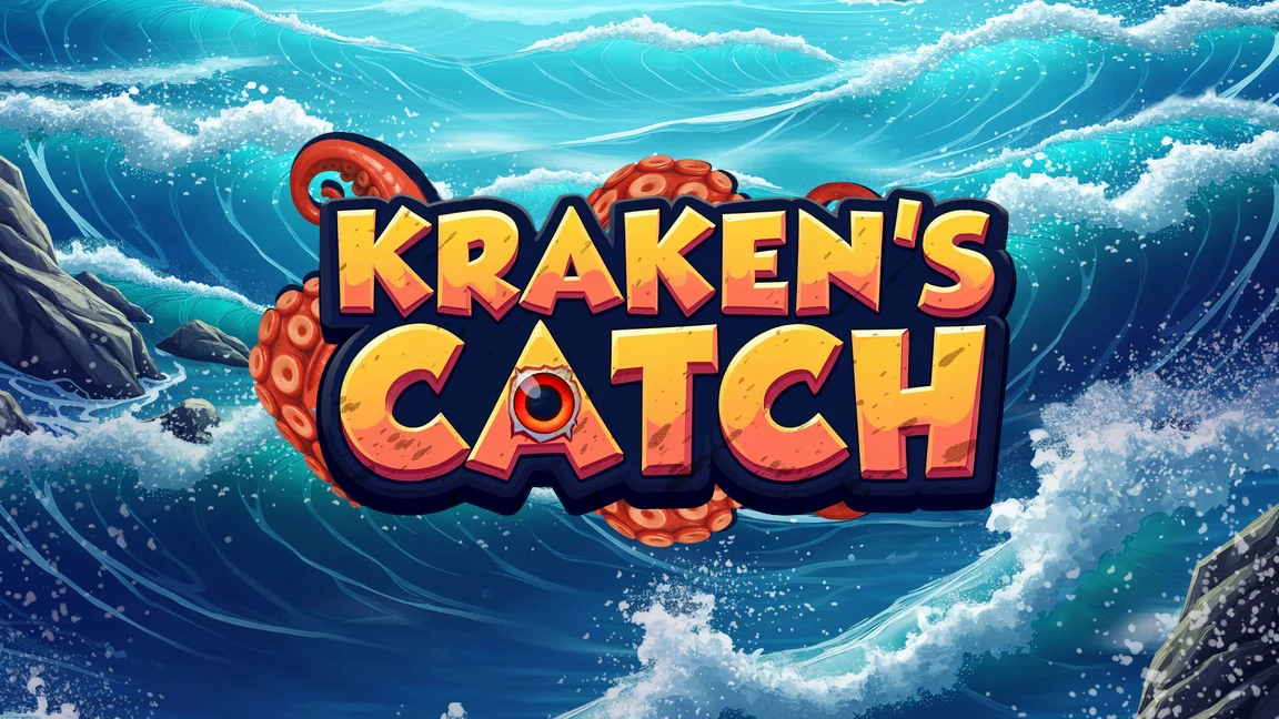 The promotional header for Kraken’s Catch, an online slot game on Betty.ca.