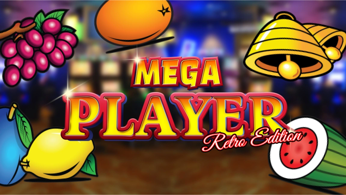 The promotional header for Mega Player Retro Edition™, an online slot game on Betty.ca.