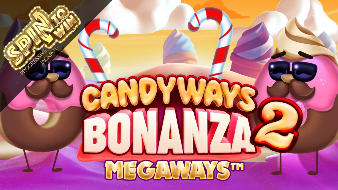 The promotional header for Candyways Bonanza 2 Megaways™, an online slot game on Betty.ca.
