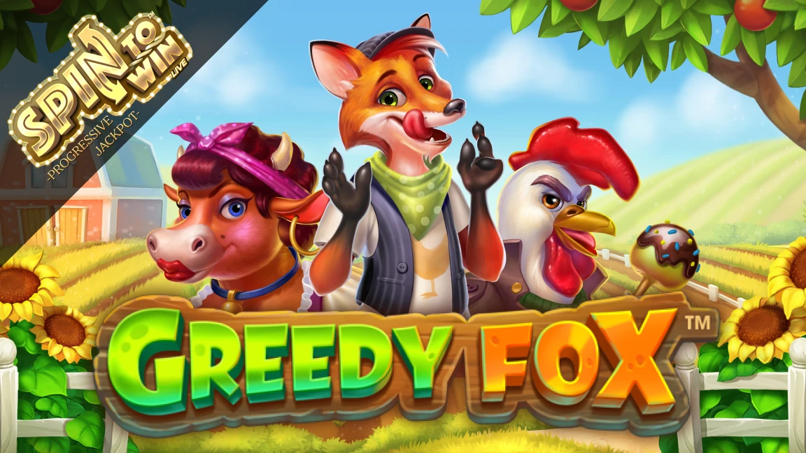 The promotional header for Greedy Fox, an online slot game on Betty.ca.