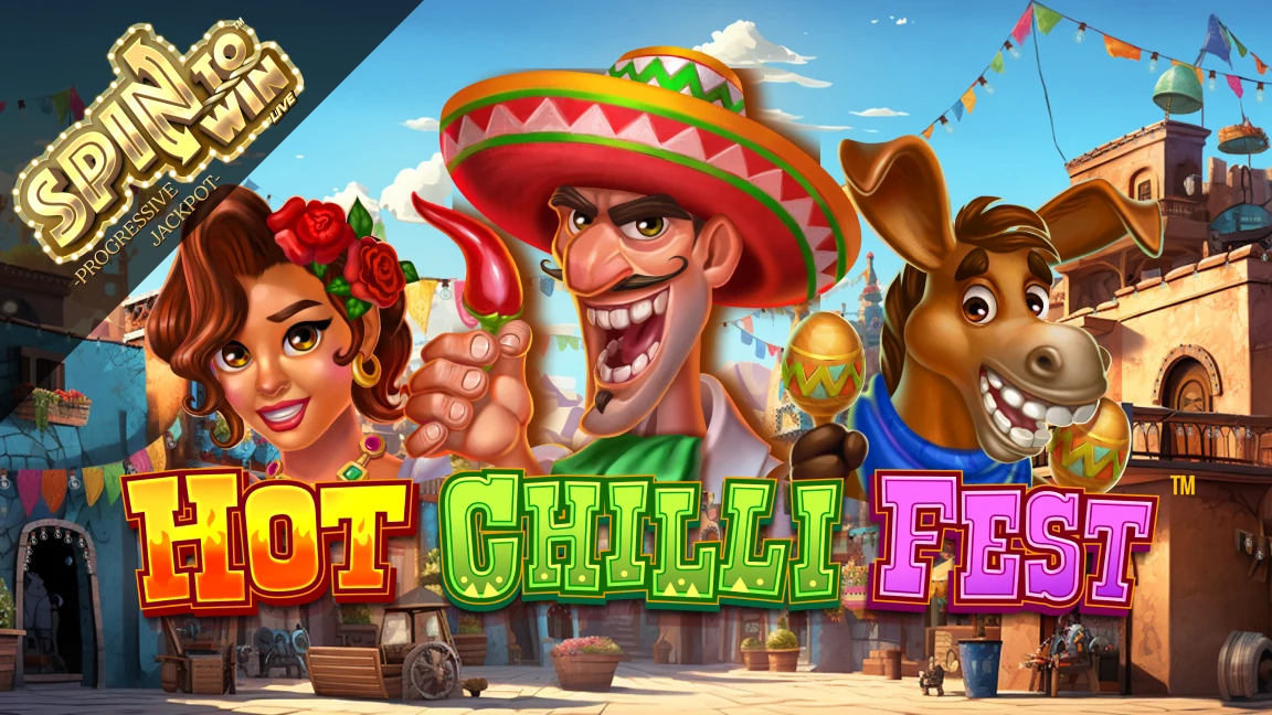 The promotional header for Hot Chili Fest, an online slot game on Betty.ca.