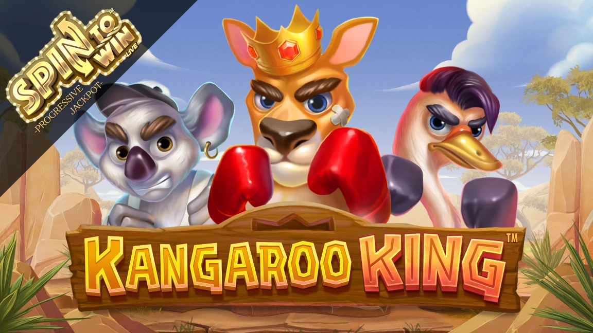 The promotional header for Kangaroo King, an online slot game on Betty.ca.