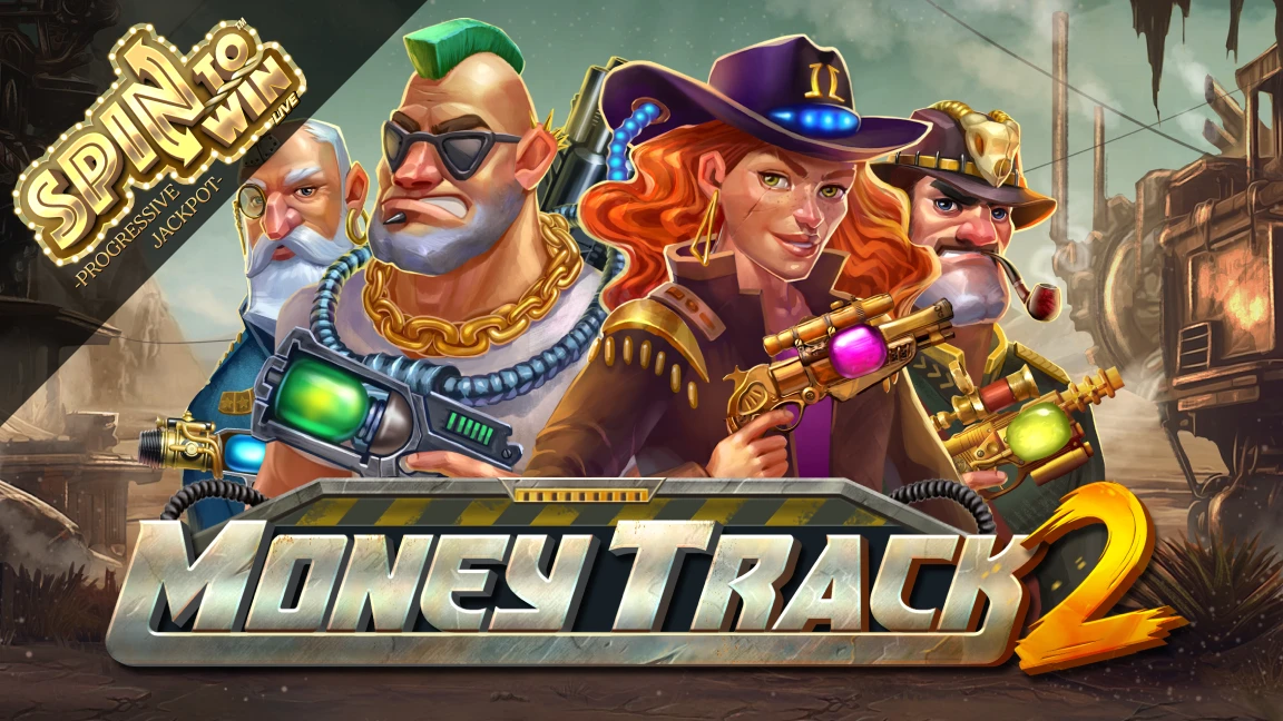 The promotional header for Money Track 2, an online slot game on Betty.ca.