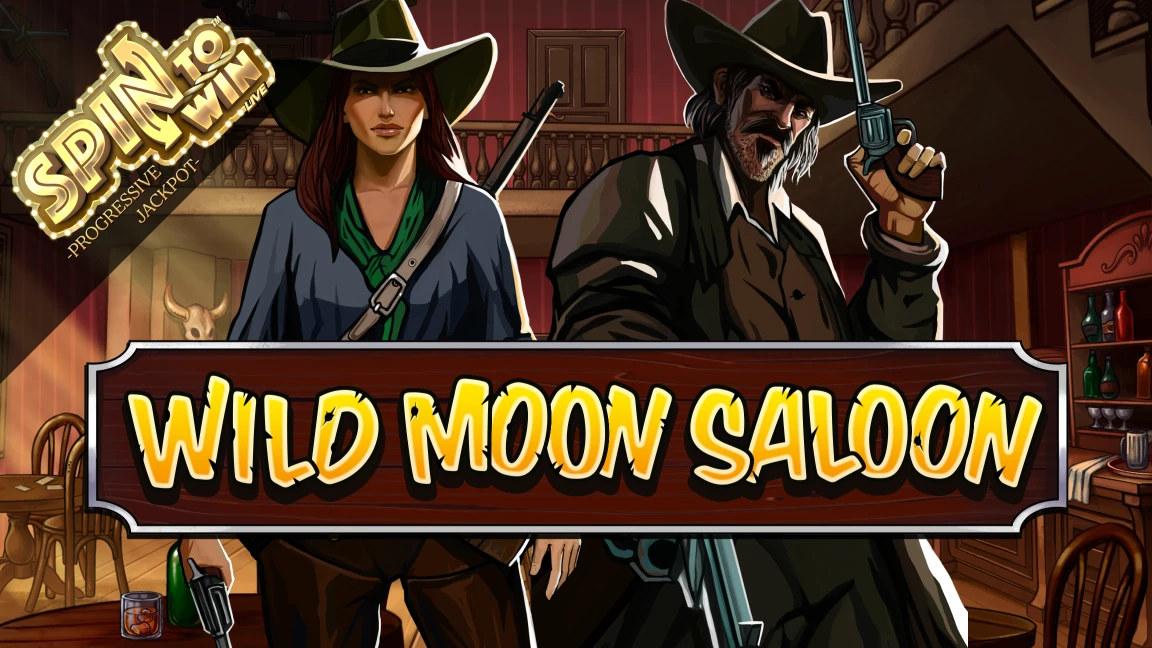 The promotional header for Wild Moon Saloon, an online slot game on Betty.ca.