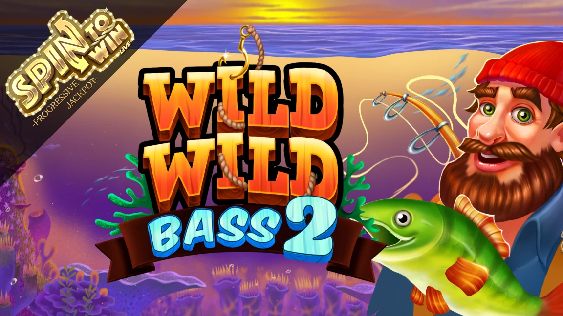 The promotional header for Wild Wild Bass 2, an online slot game on Betty.ca.