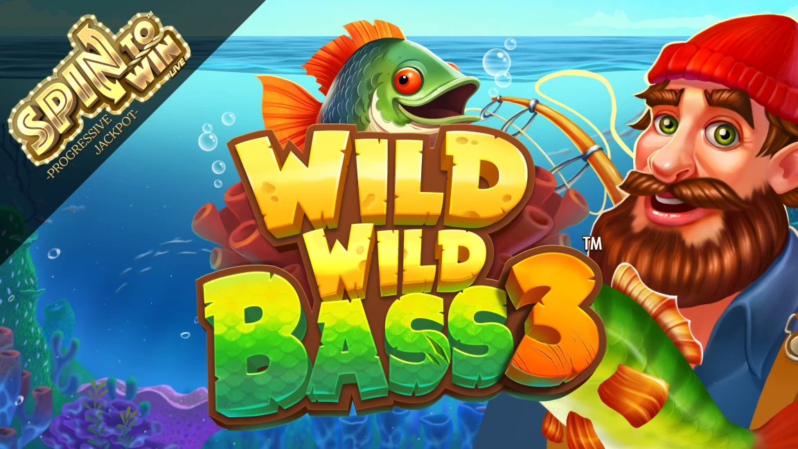 The promotional header for Wild Wild Bass 3, an online slot game on Betty.ca.