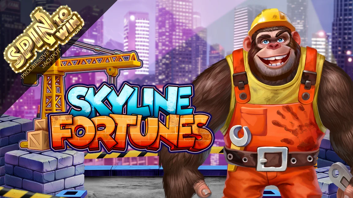 The promotional header for Skyline Fortunes, an online slot game on Betty.ca.