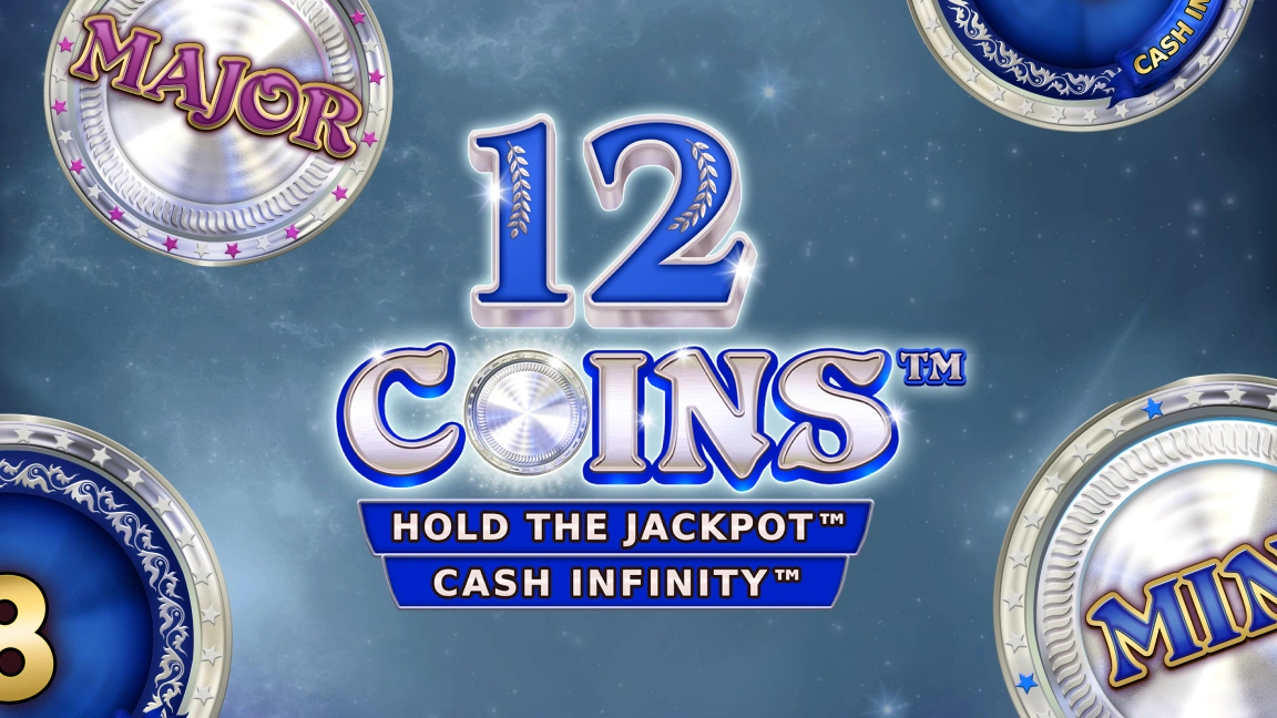 The promotional header for 12 Coins™: Grand Platinum Edition, an online slot game on Betty.ca.
