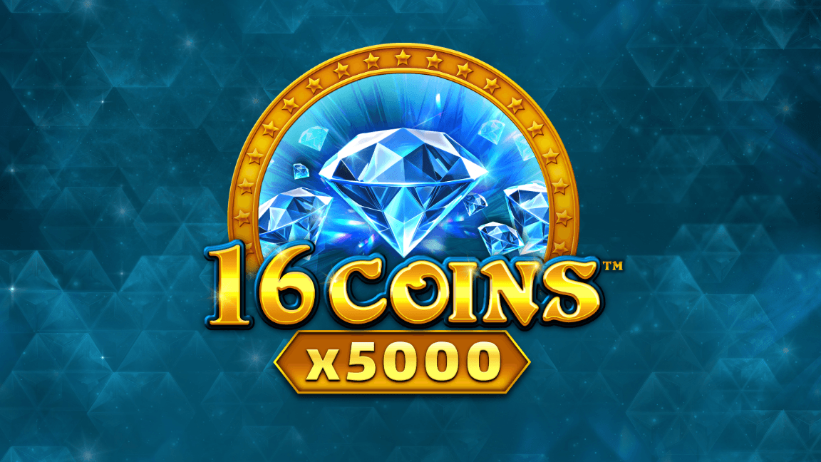 The promotional header for 16 Coins x5000, an online slot game on Betty.ca.